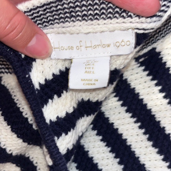 House of Harlow 1960 Navy and Cream 2 Piece Matching Nautical Set Large - Picture 5 of 6